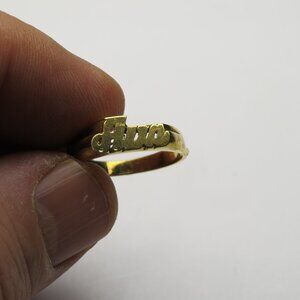 14k Gold Name Ring AVA Hand Made